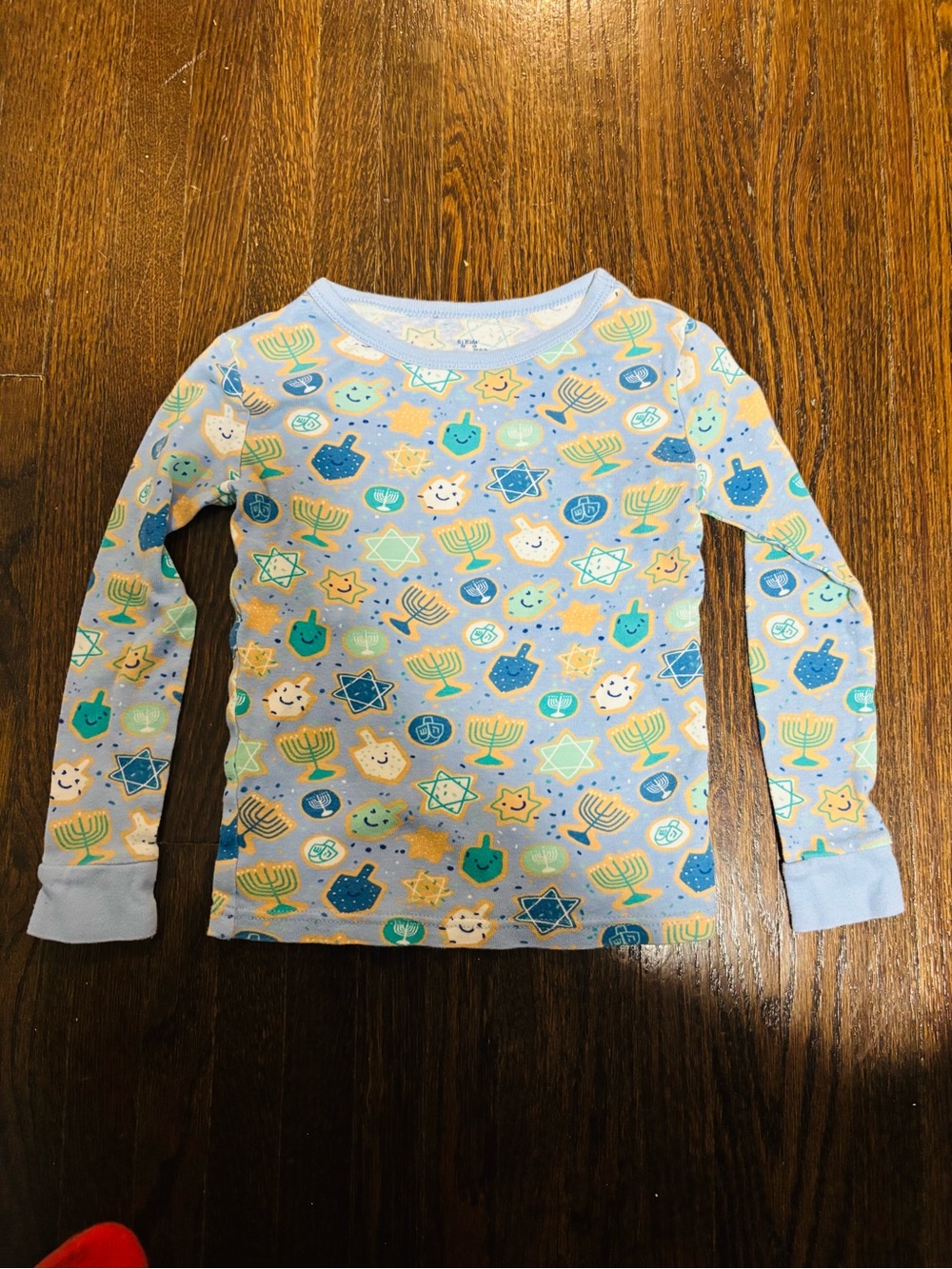 HANUKKAH, Kids Print Long-Sleeve Pajama Top, 6 years